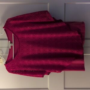 Elegant Pink Lace Overlay Top